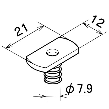 スプリングナットM6