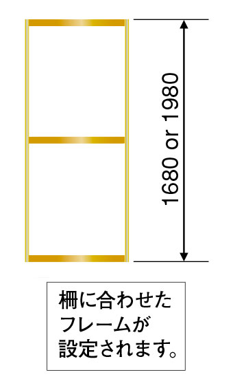 標準扉 JDD-Y-18（H1800柵用）JDD-Y-21（H2100柵用）